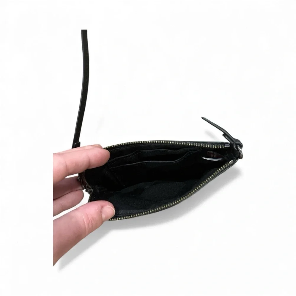 Coach Black and Brown Star Pattern Wristlet
